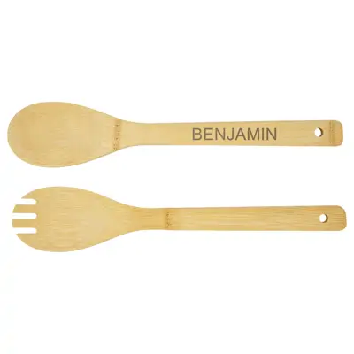 Argulls Bamboo Salad Bowl And Tools