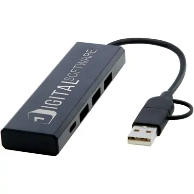 Rise Rcs Recycled Aluminium USB 2.0 Hub