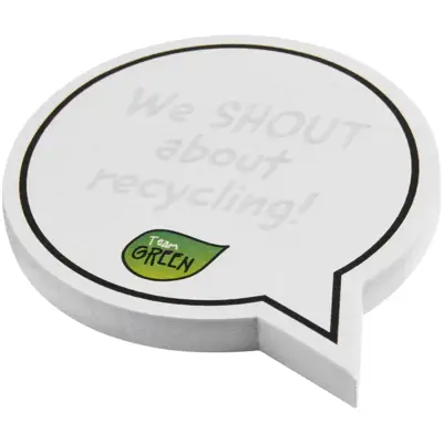 Sticky-Mate® Speech Bubble-Shaped Recycled Sticky Notes