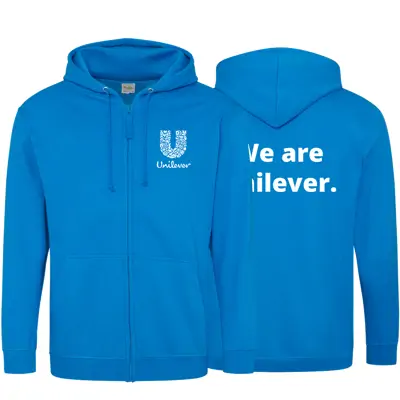 AWDis Full Zip Hoodie - Front & Back Print