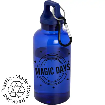 400ml RCS Certified Recycled Plastic Water Bottle with Carabiner