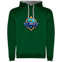 Bottle green - Marl Grey