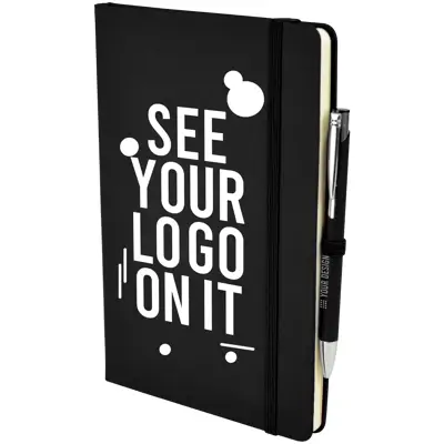 A5 Premium Soft Touch Notebook & Engraved Pen