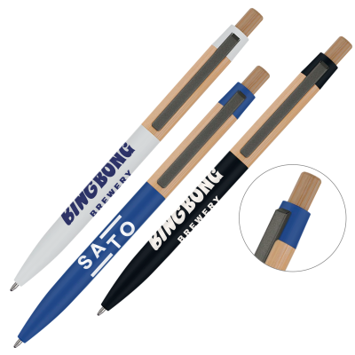 Arena GRS Aluminium Ballpen with Bamboo Trim