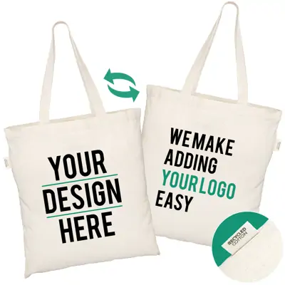 GRS Recycled Natural Cotton Tote Bag Full Colour - 2 Sided