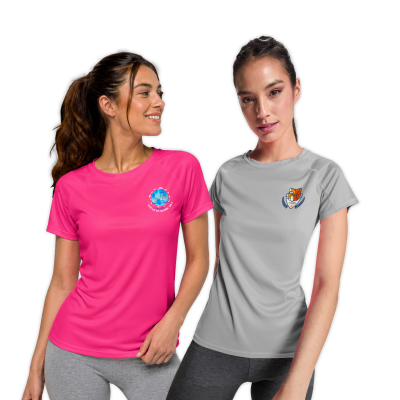 Roly Women’s Short Sleeve Performance Sports T-Shirt - Left Chest Full Colour 