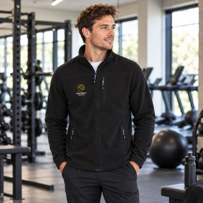 Amber Men’s GRS Recycled Full Zip Fleece Jacket