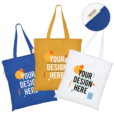 GRS Recycled Coloured Tote Bags - Full Colour 