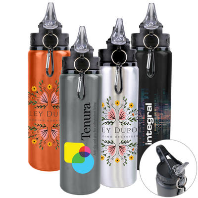 Sipper Aluminium Bottle 800ml - Full Colour