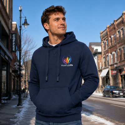 Arora Unisex Hoodie - Left Chest Full Colour