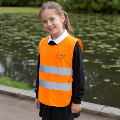 Kids Hi-Vis 2-band Tabard - Left Chest Full Colour