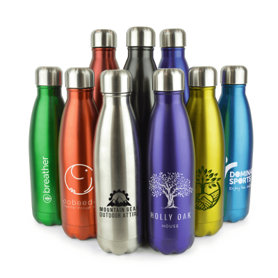 Saturn Metallic 500ml Double Walled Metal Bottles