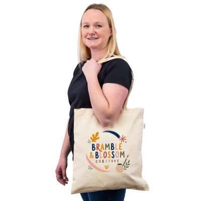 GRS Recycled Natural Cotton Tote Bag - Full Colour