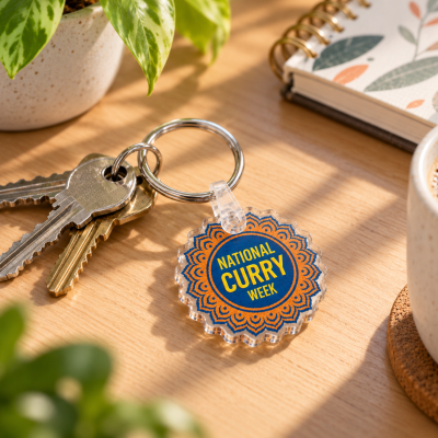 Custom Shape Domed Acrylic Keyring