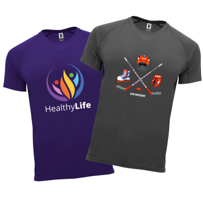 Roly Men's Short Sleeve Performance Sports T-Shirt - Front Full Colour