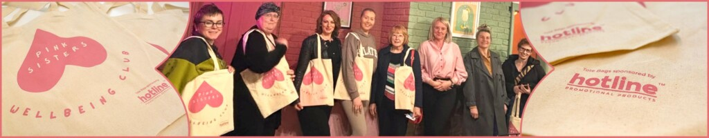 Pink Sisters Wellbeing Club: A Roller Banner, Tote Bags and Pens for a Community Stand