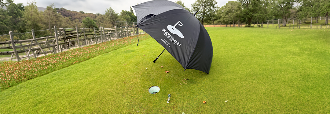 Sponsored Golf Umbrella and Golf Ball marker and Rapair Tool