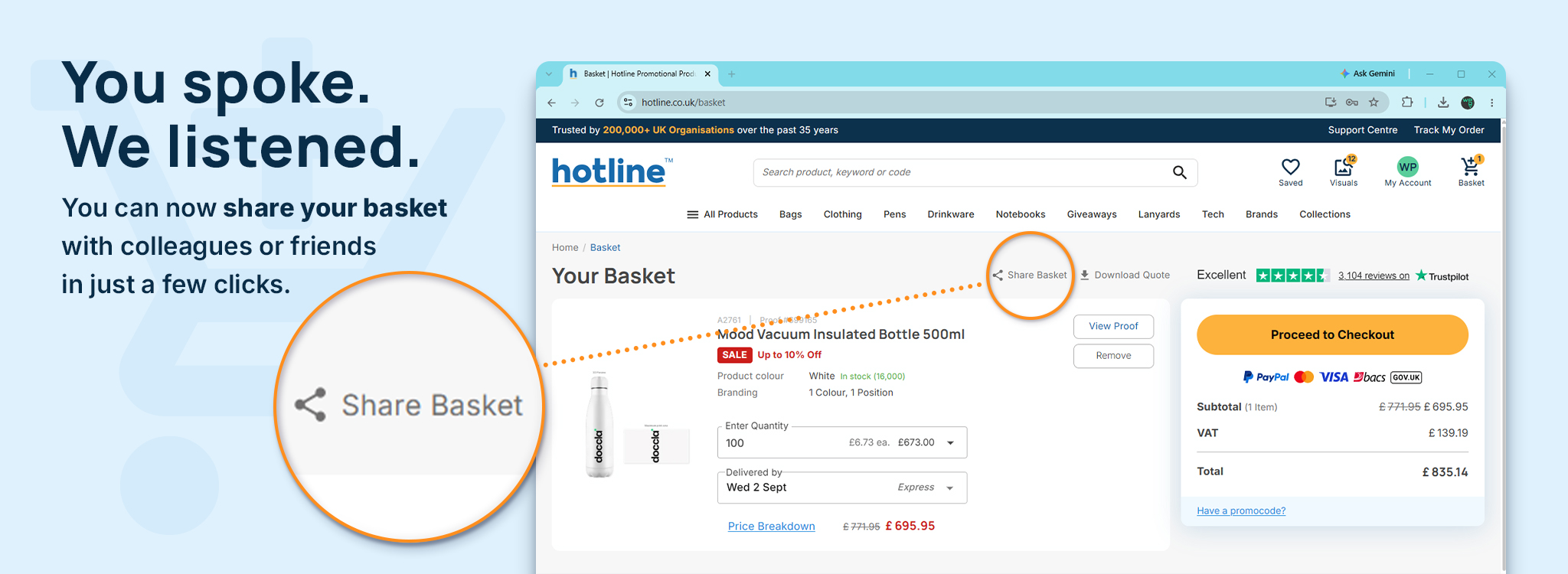Shared Baskets: An Easier Way to Order Merch as a Team